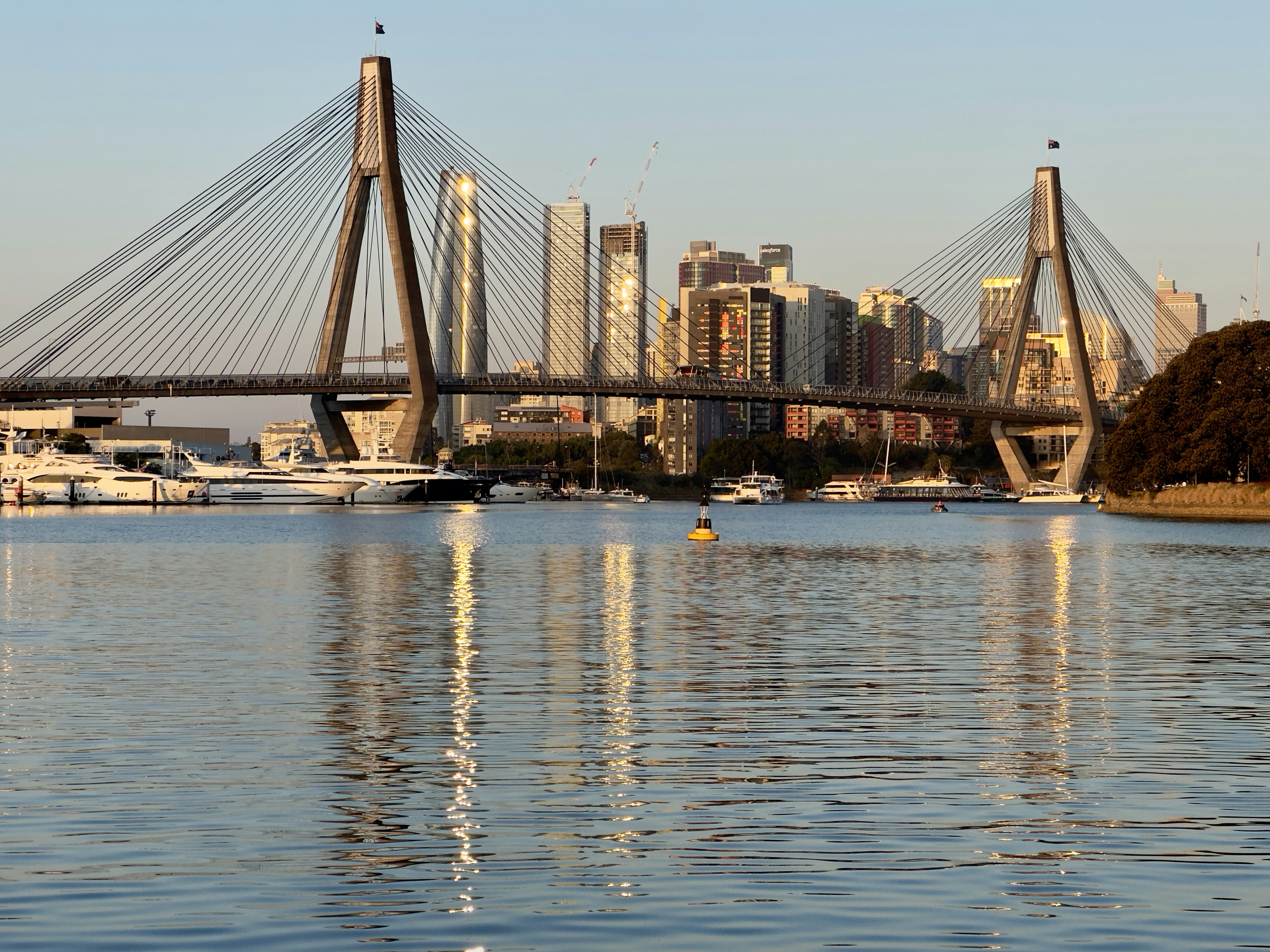 a large bridge spanning over a large body of water