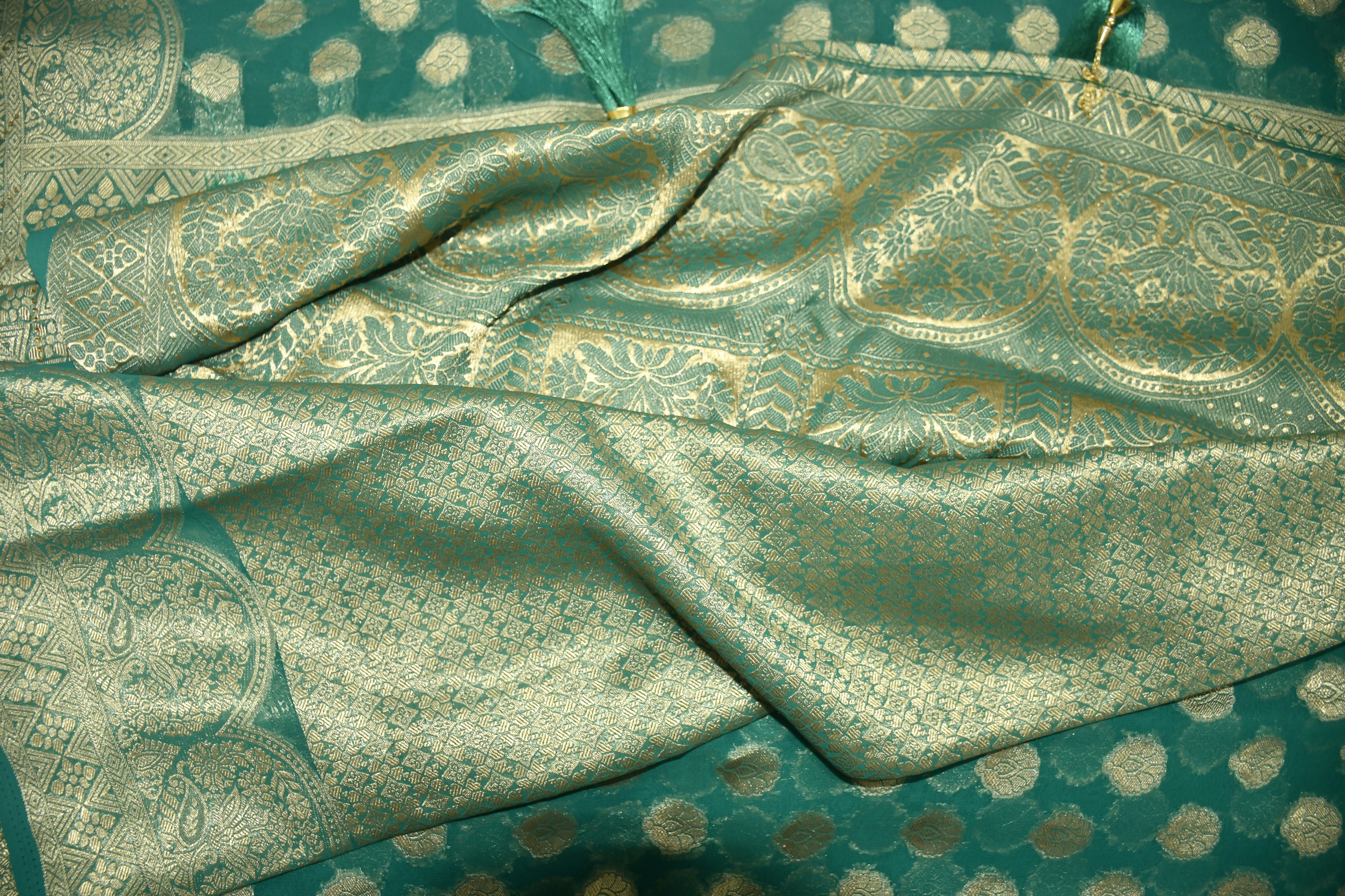 Traditional Green Silk Saree
