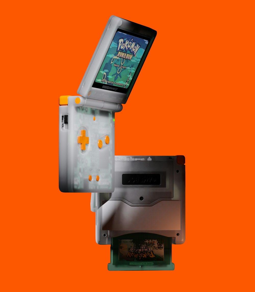 a video game machine with a game on top of it