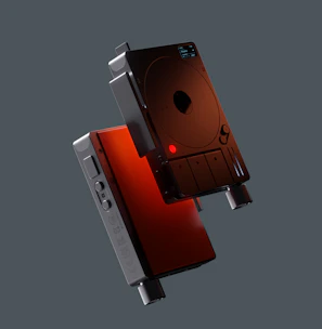 A sleek radio device displaying Sirius XM interface with music waves.