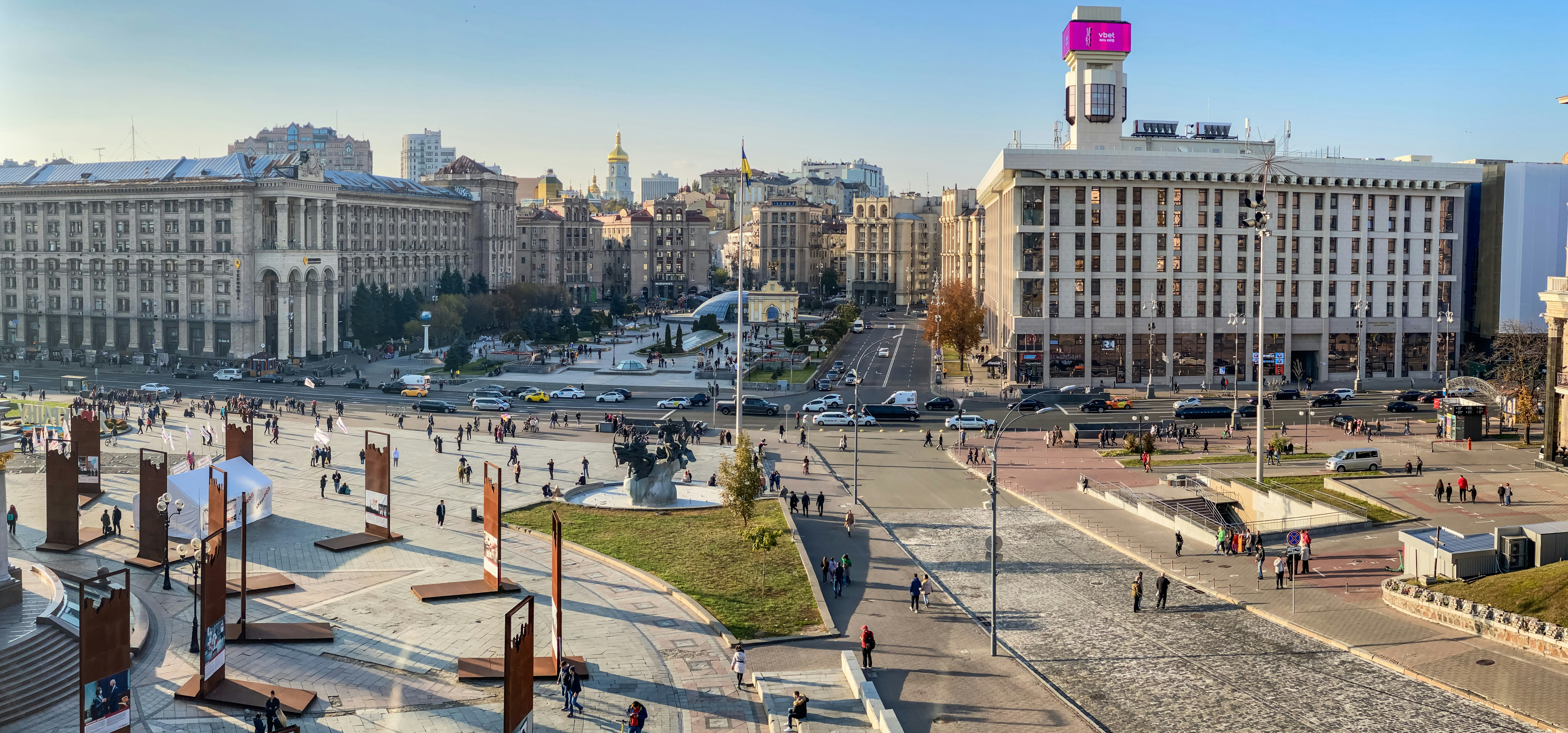 Independent Square in Kyiv, Ukraine in October, 2021.