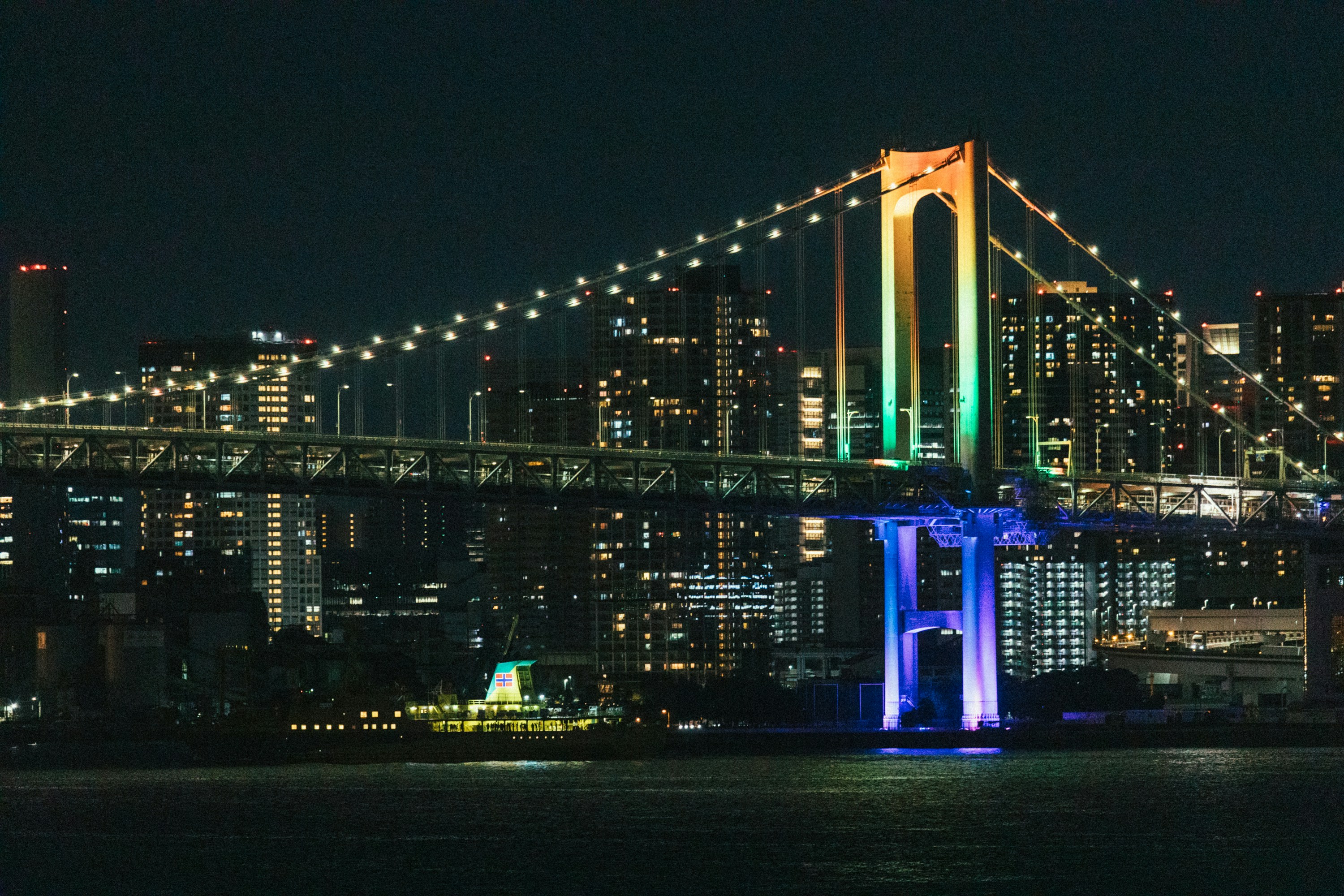 a large bridge over a large body of water