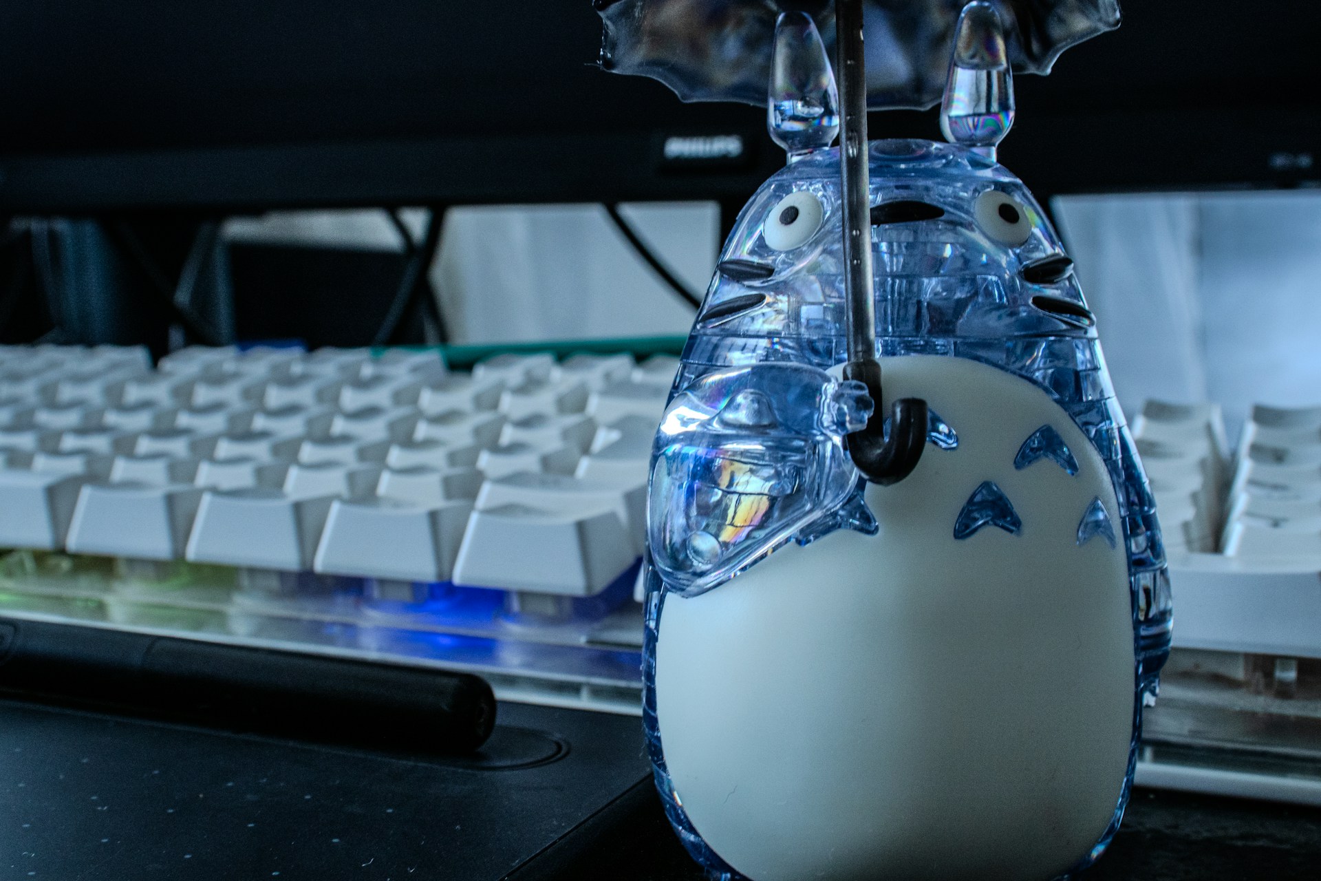 a close up of a computer mouse near a keyboard