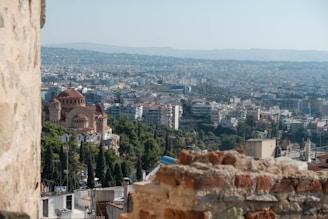 a view of a city from a high point of view