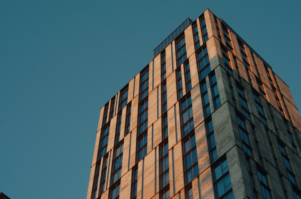 a very tall building with lots of windows