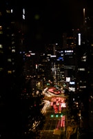 A bustling city skyline at night, highlighting urban adventures.