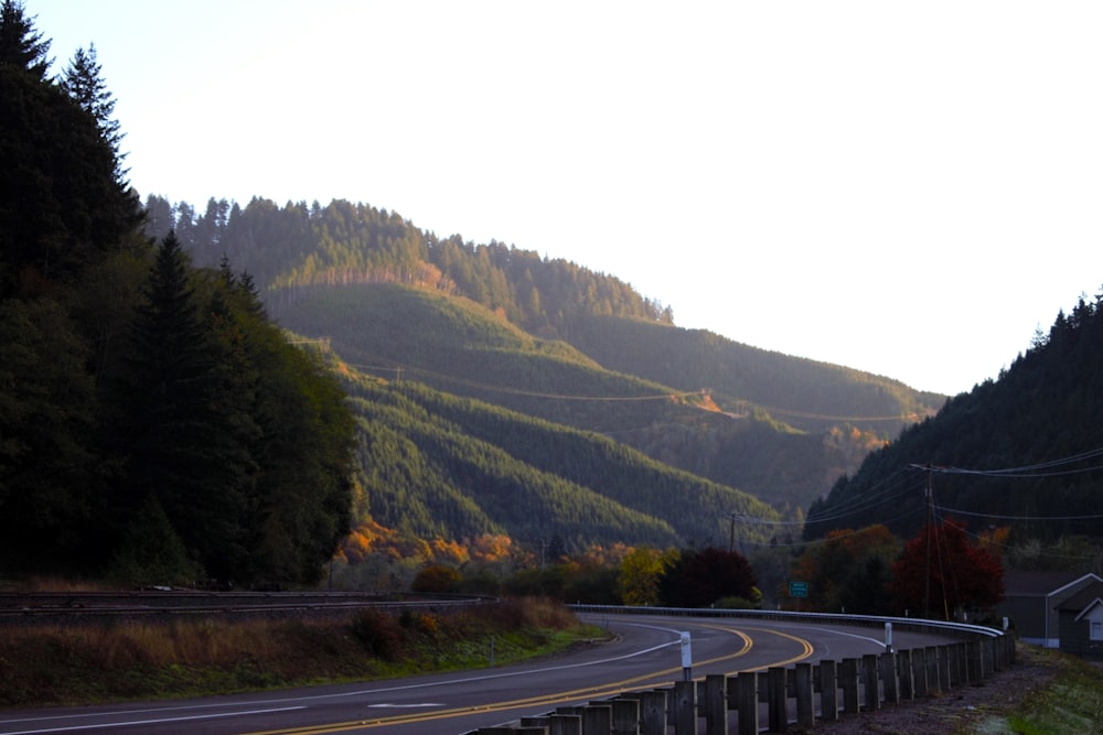 a road in the middle of a mountain range