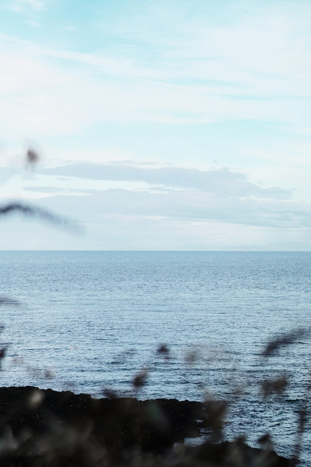 a lone boat is out on the water