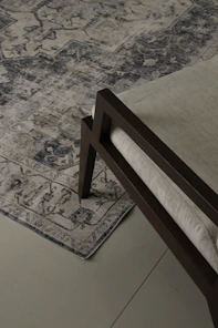 a close up of a rug on a floor