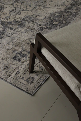 a close up of a rug on a floor