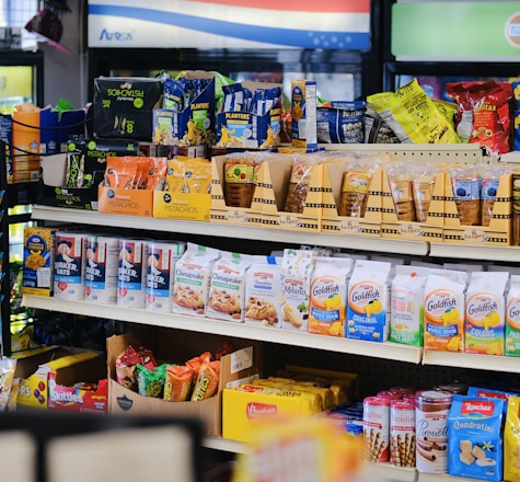 a grocery store filled with lots of food