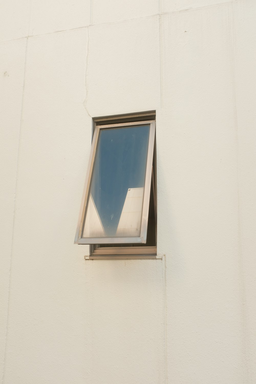 a window on the side of a building