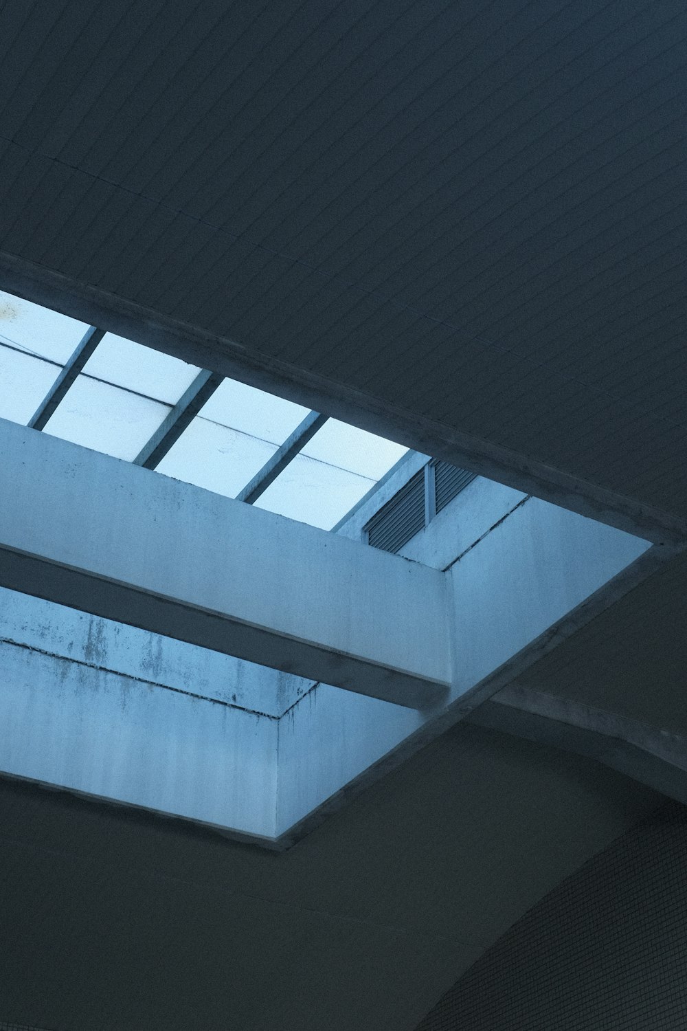 a building with a skylight in the middle of it