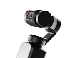 a close up of a camera attached to a cell phone