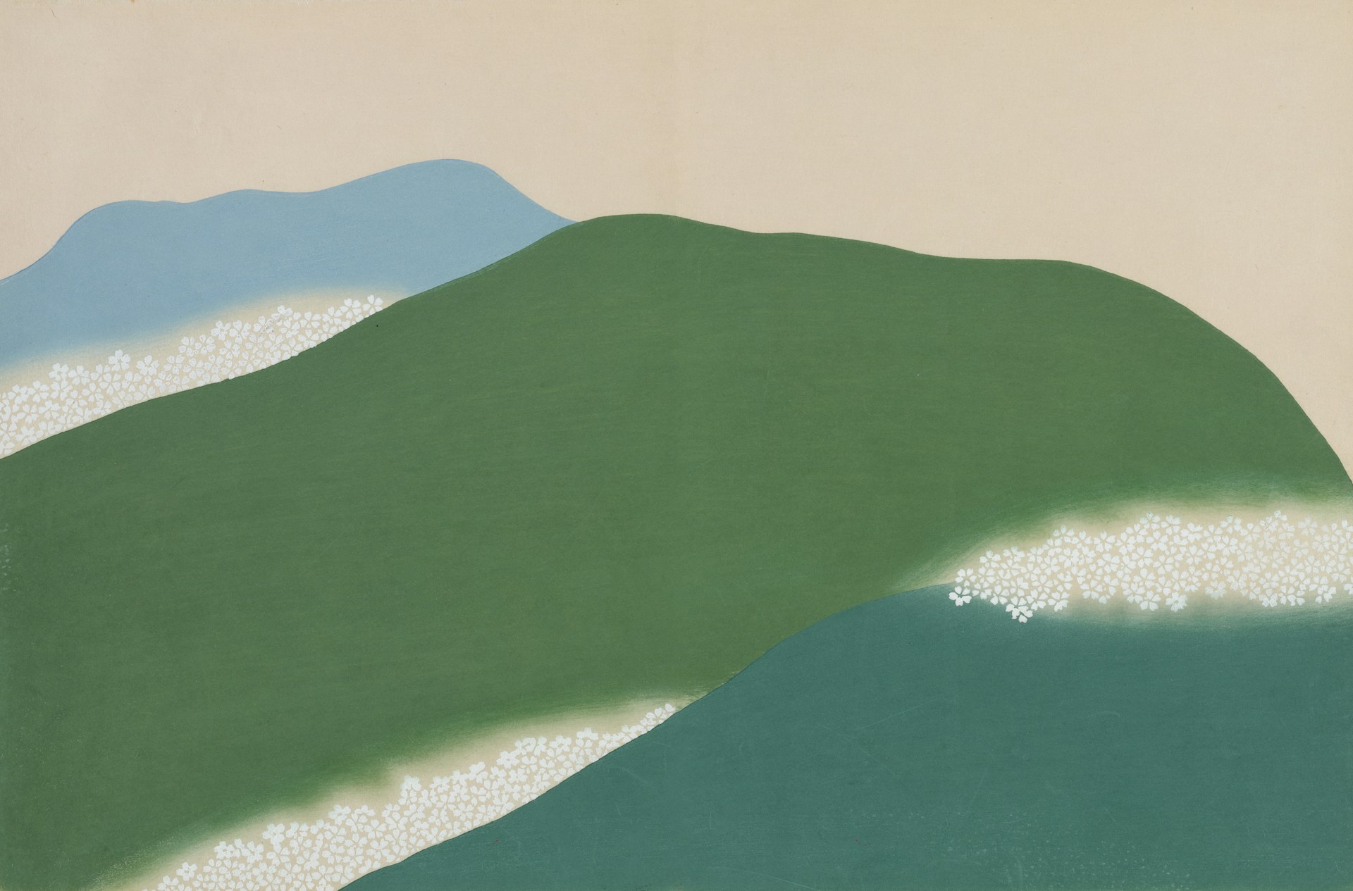 A minimalist landscape with soft hues highlighting the quiet beauty of nature.