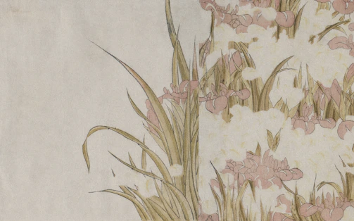 Illustration of a gentle Jesus sitting with children in a pastel-colored garden.