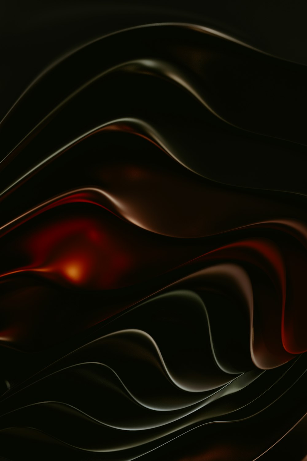 a black and red abstract background with wavy lines