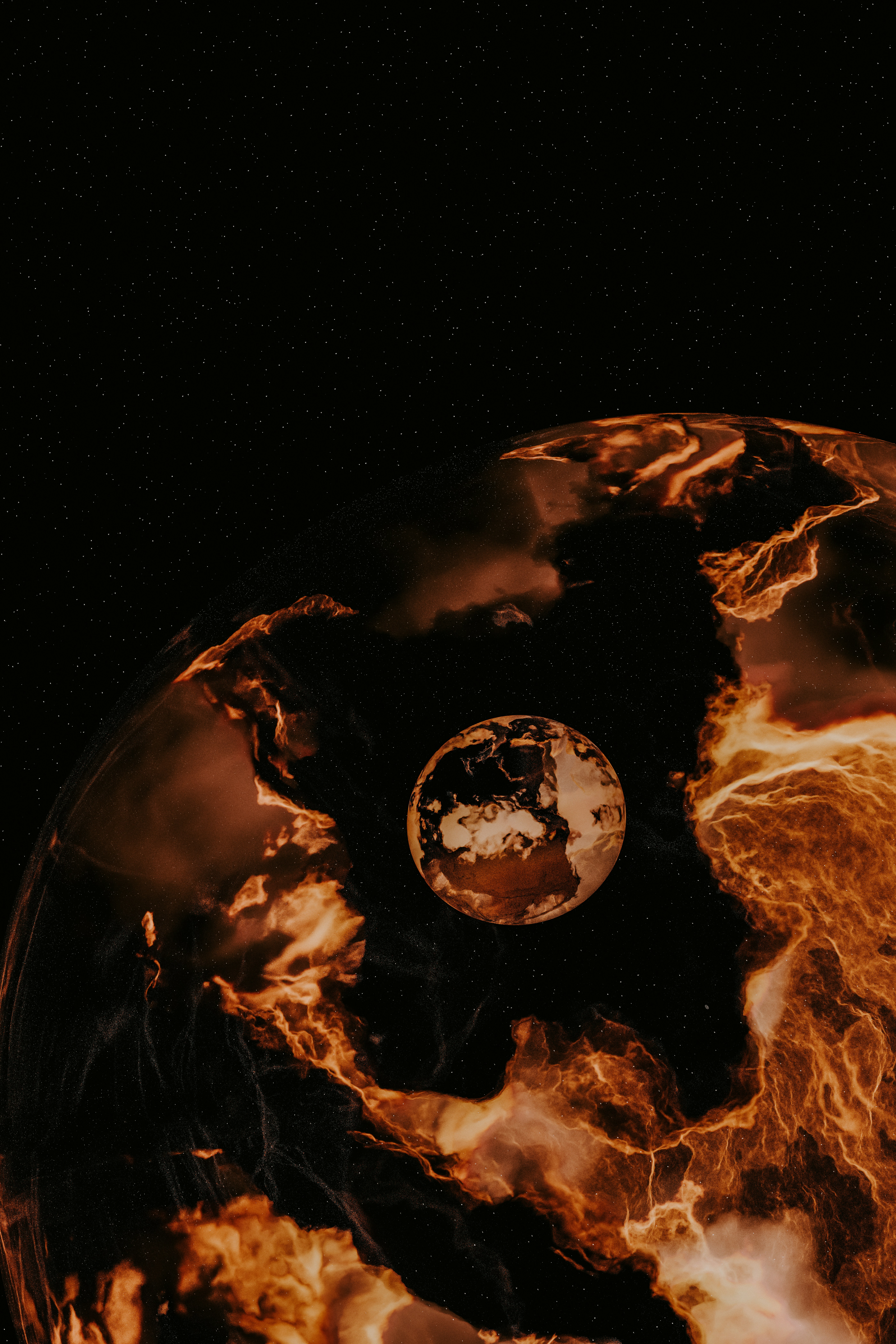 a close up of a very large object in the sky