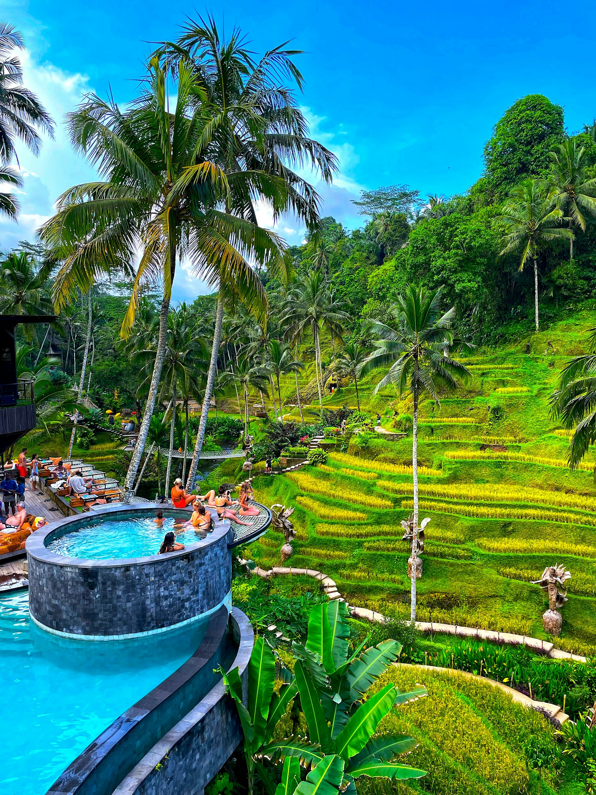 woman wearing yellow long-sleeved dress under white clouds and blue sky during daytime