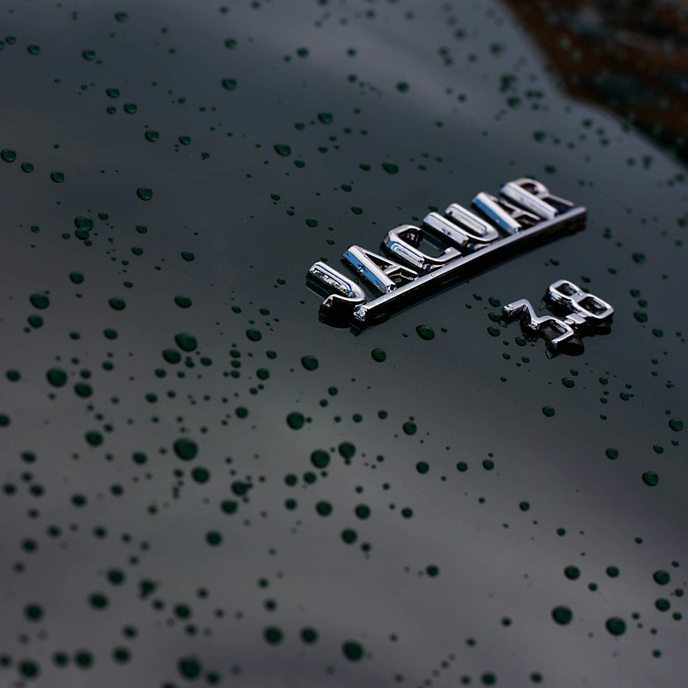 a close up of the emblem on a car