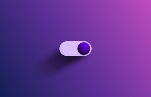 Close-up of a slider bar interface with black and deep purple colors, highlighting smooth horizontal navigation.