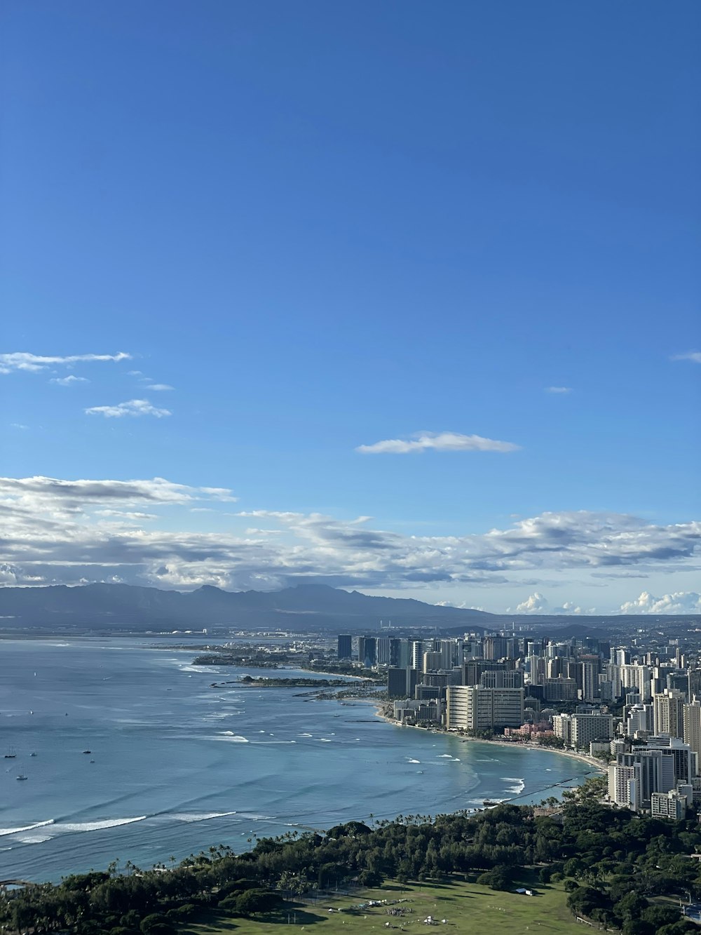 a view of a city and a body of water