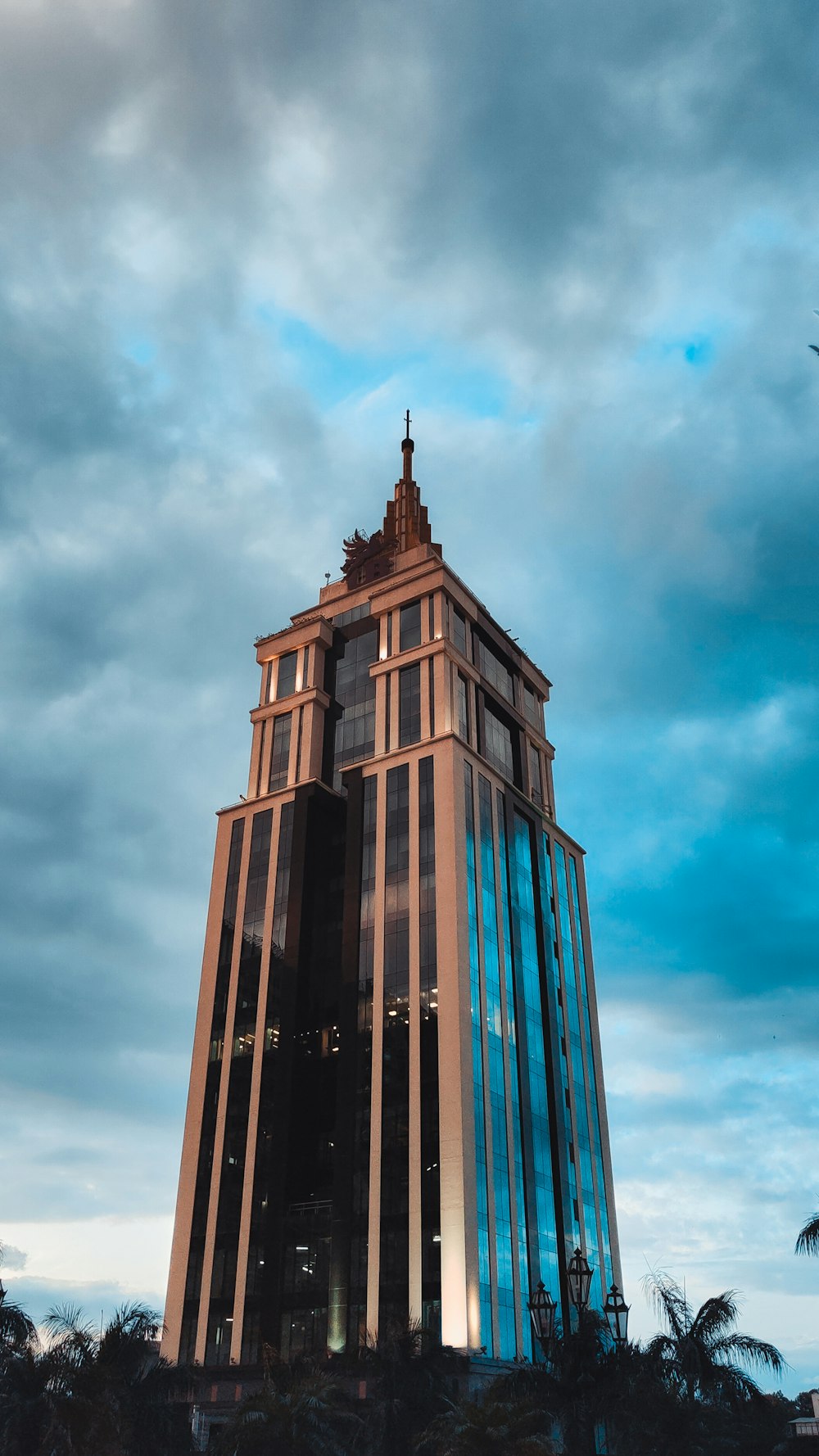 a tall building with a clock on the top of it