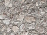 Close-up of a stamped concrete floor with warm earth tones and intricate patterns.
