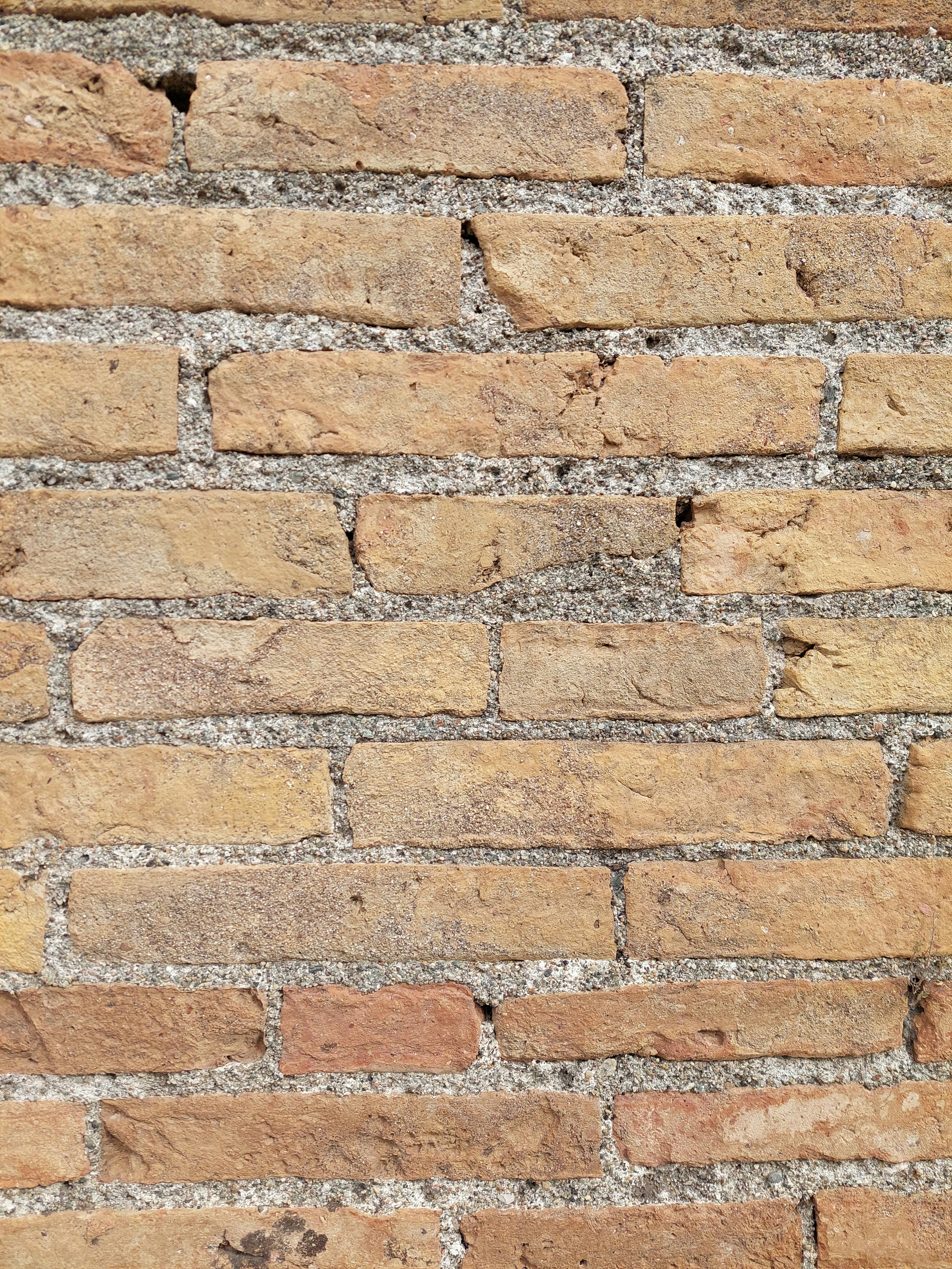 Exterior brick masonry wall, warm tones, professional installation