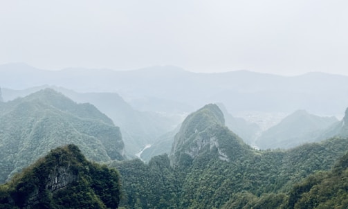 A tranquil scene of hills surrounded by nature.