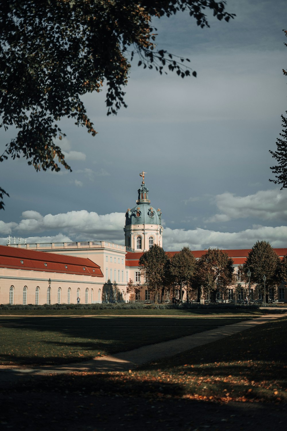 a large building with a clock on the top of it