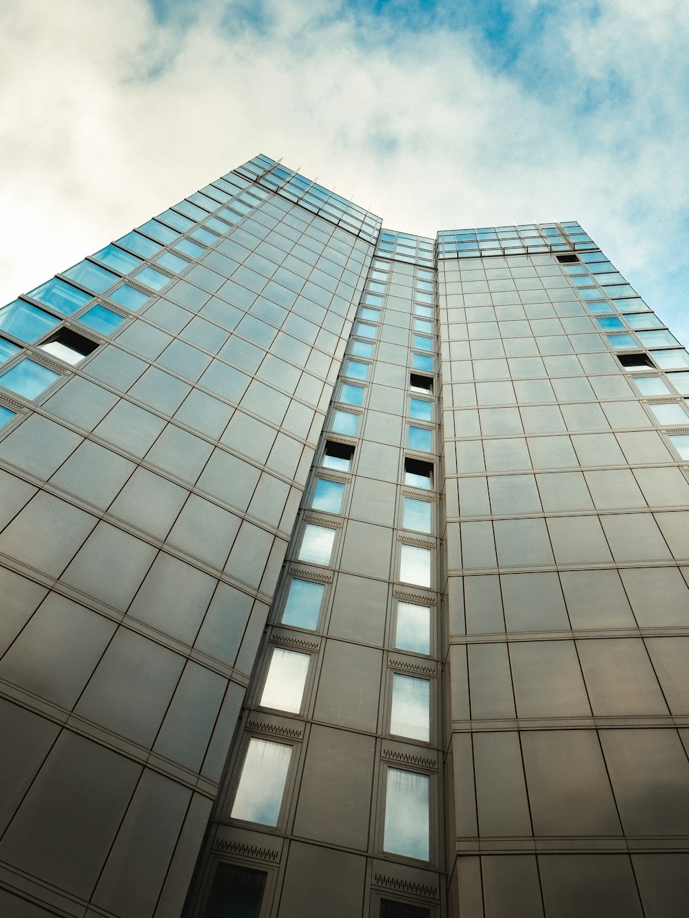 a very tall building with lots of windows