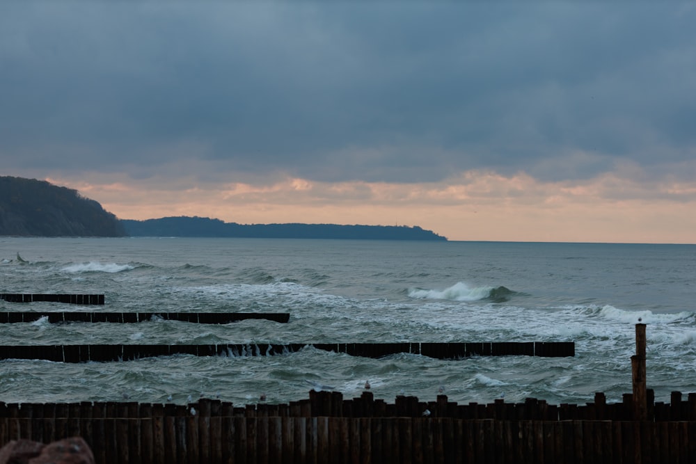 a body of water that has some waves in it