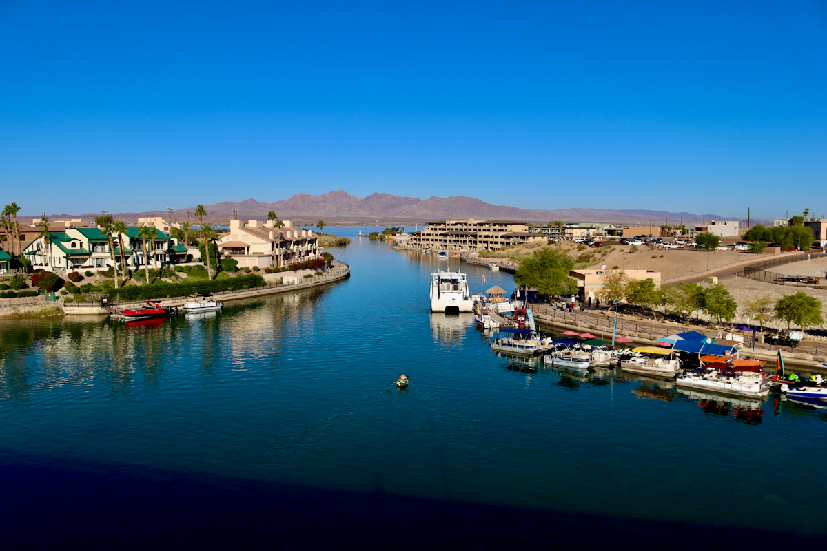Boats on Lake Havasu near Lake Havasu City, Arizona