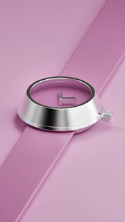 Minimalist resin clock featuring subtle pastel hues and a sleek design.