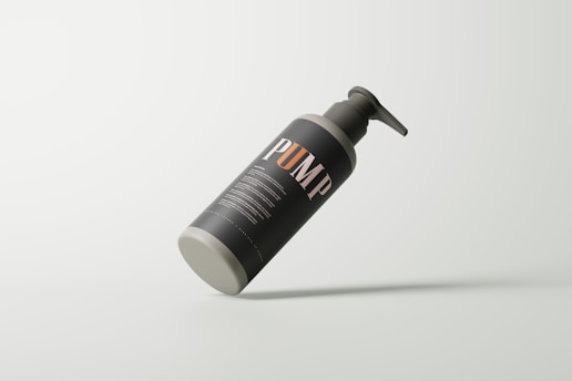 a bottle of pump up on a white background