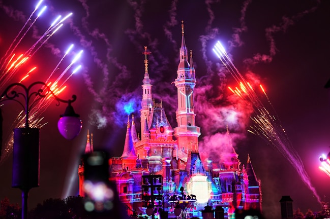 An enchanted event scene with fairy hair sparklez shining brightly among happy guests.