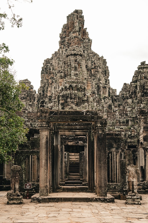 Visit magnificent Angkor Wat temple ruins in Siem Reap for incredible sunrise Khmer cultural history.