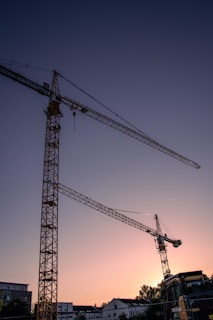 a crane that is standing in the air