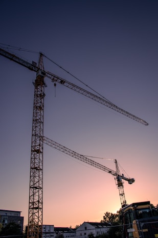 a crane that is standing in the air