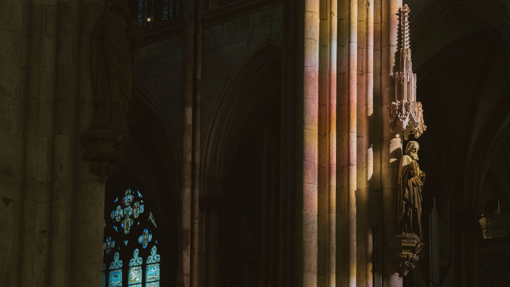 a large cathedral with a stained glass window