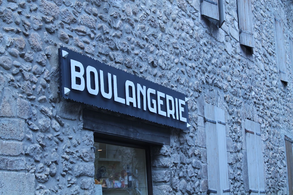 a building with a sign that reads boulangerie