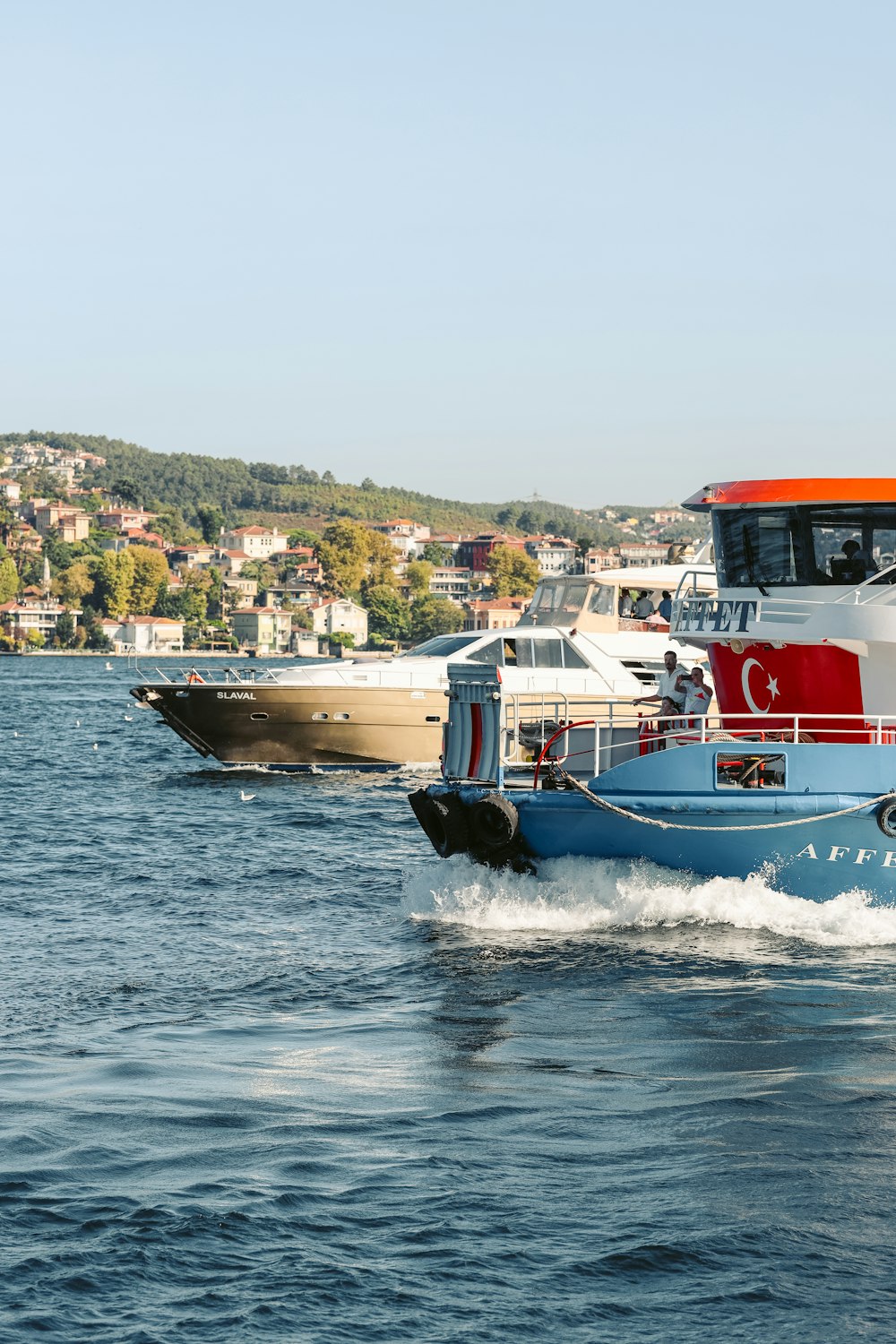 a couple of boats that are in the water