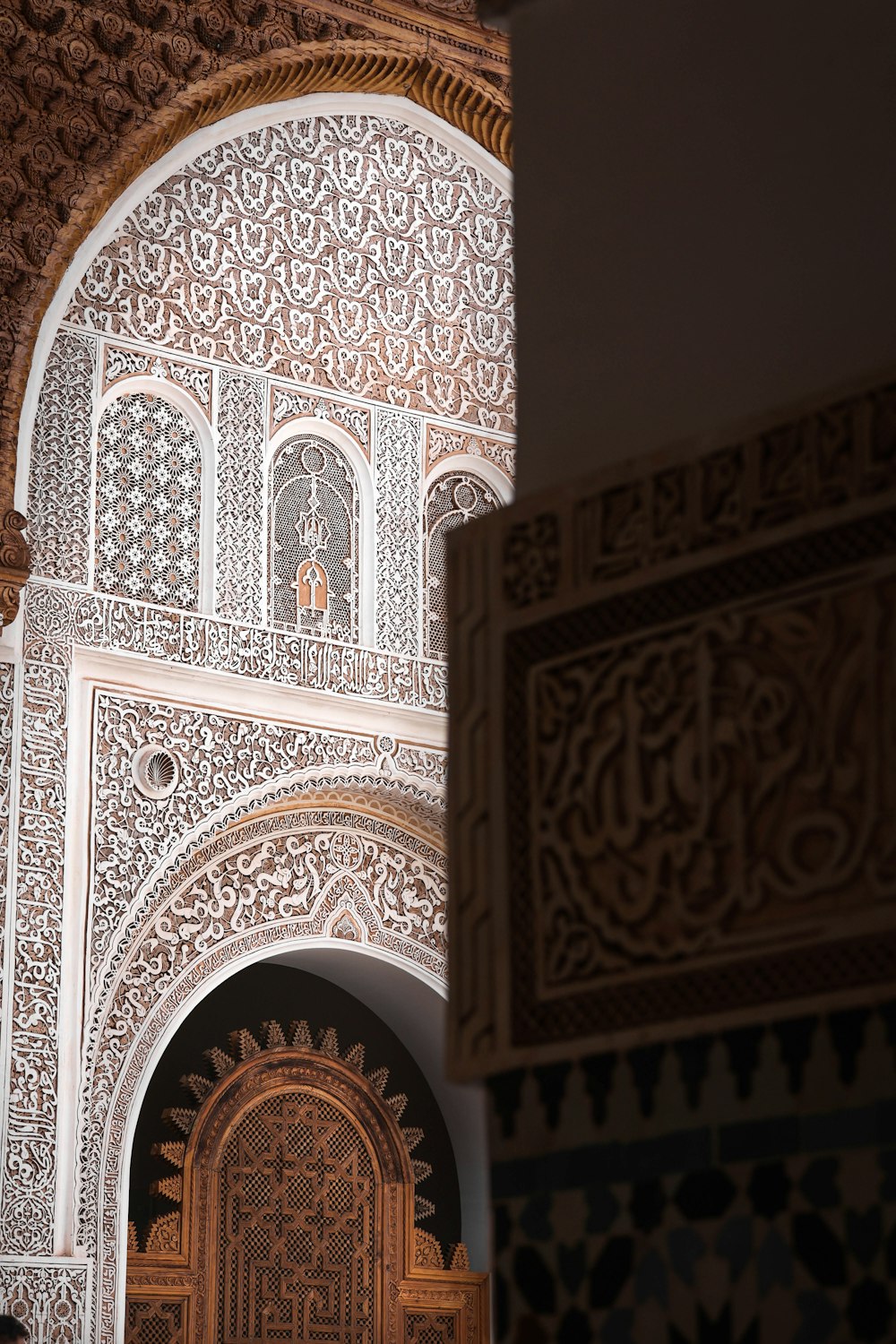 a building with intricate carvings on the walls