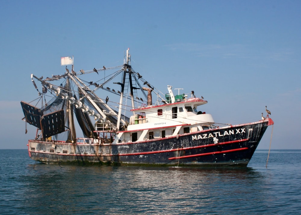 a boat that is sitting in the water