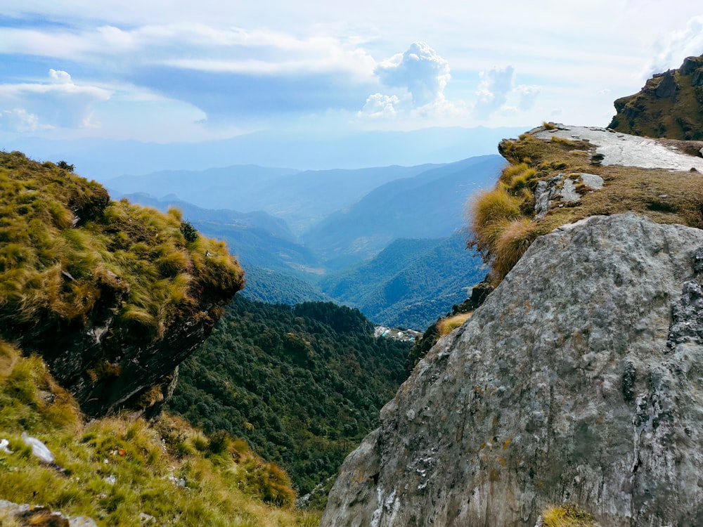 a view of the mountains from a high point of view