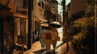 Umair leading a small group on a heritage walk through a narrow Delhi street.