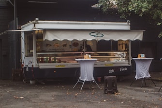 A food truck serving seafood dishes.