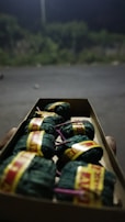 A close-up of products ready for export.