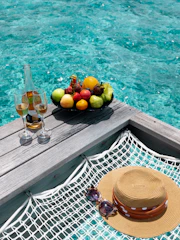 Screenshot of a relaxing fruit-themed casual game interface.